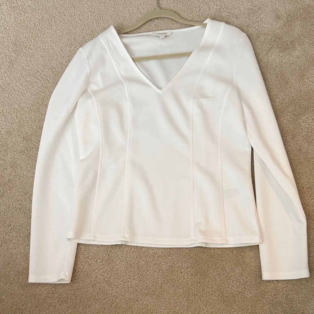 Banana Republic Ivory V-Neck Blouse